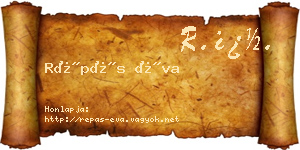 Répás Éva névjegykártya